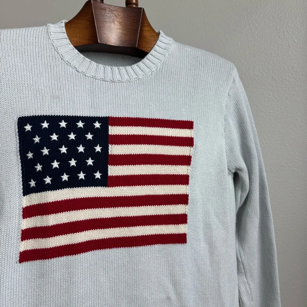 Brandy Melville USA Flag Sweater – Made in Italy – 100% Cotton – One Size (S-L) - Picture 3 of 12